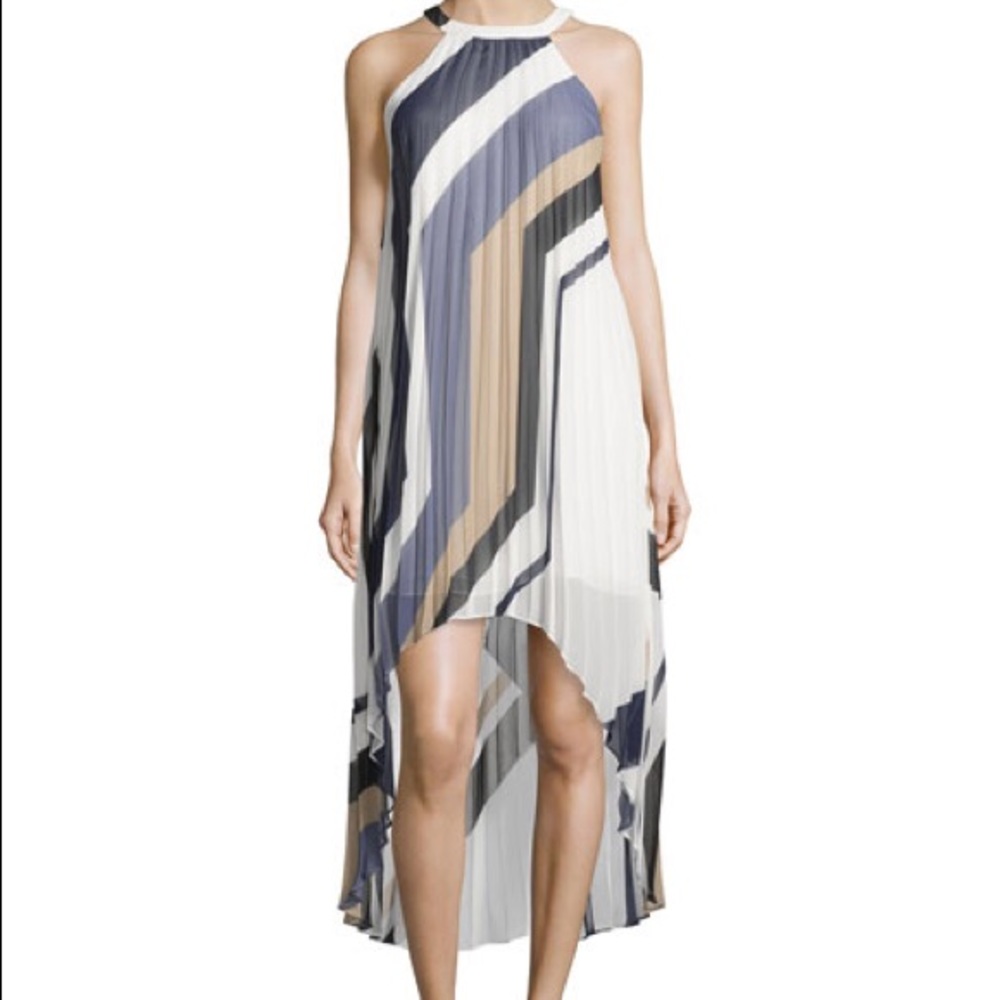 Laundry high low pleated dress